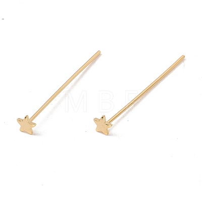 Brass Star Head Pins X-FIND-B009-02G-1