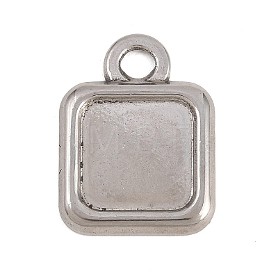 304 Stainless Steel Pendant Cabochon Settings STAS-D264-08A-P-1