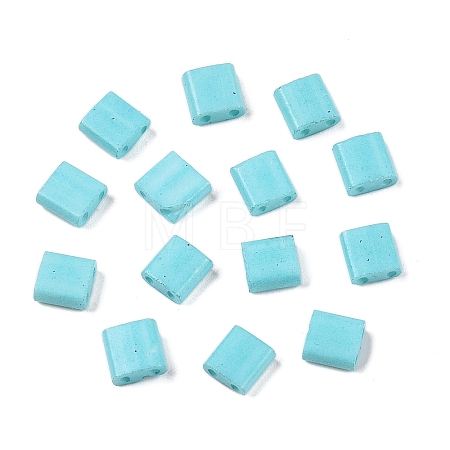 2-Hole Baking Paint Glass Seed Beads SEED-S023-17C-05-1