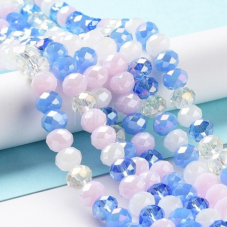 Glass Beads Strands EGLA-A034-M8mm-18-1