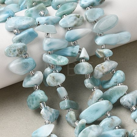 Natural Larimar Beads Strands G-P604-A28-01-1