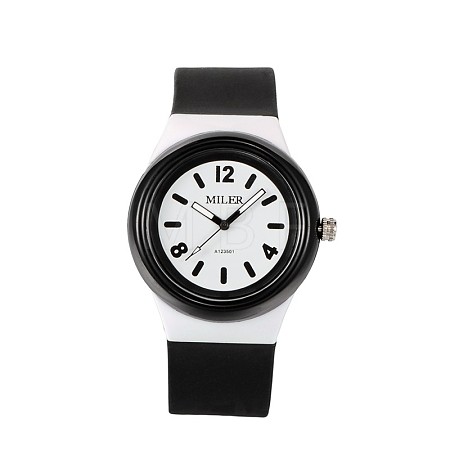 Children's 304 Stainless Steel Silicone Quartz Wrist Watches WACH-N016-07-1