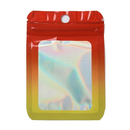 Rectangle Glitter Holographic PVC Resealable Packaging Bags ABAG-P011-01B-02-1