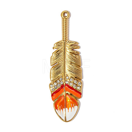 304 Stainless Steel with Enamel Big Pendants SA-OY002-26G-02-1
