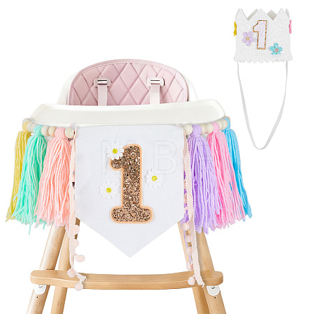 Polyester Braided Tassel Banners HJEW-WH0039-48C-1