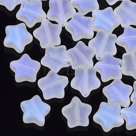 Electroplate Glass Beads GLAA-N035-01-C02-1