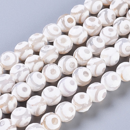 Tibetan Style 3-Eye dZi Beads X-TDZI-G341-10mm-02-1