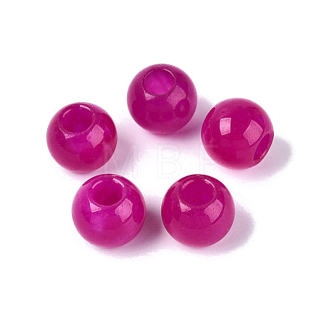 Natural White Jade European Beads G-Q607-01A-13-1