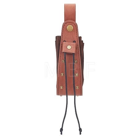 Medieval PU Leather Waist Belt Pouches with Alloy Rivets AJEW-WH0678-30A-1