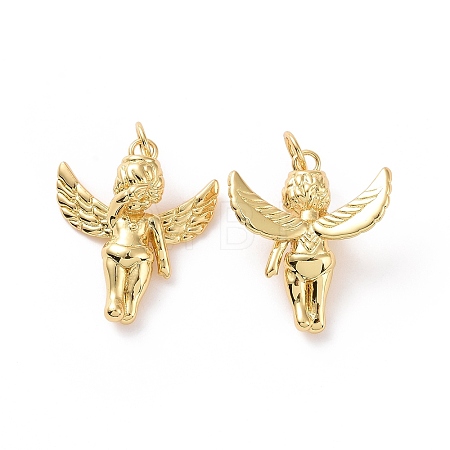 Angel Brass Pendants KK-G435-42G-1
