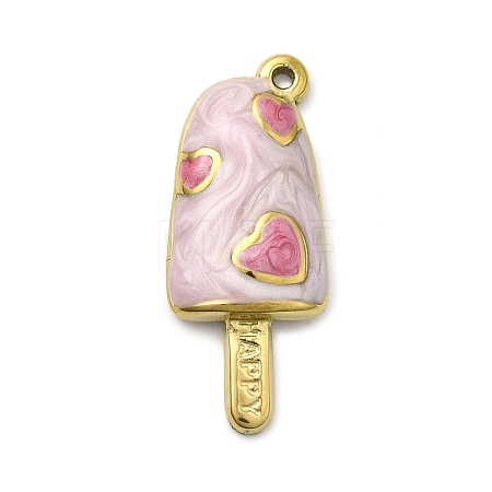 304 Stainless Steel Enamel Pendants STAS-I355-12G-03-1