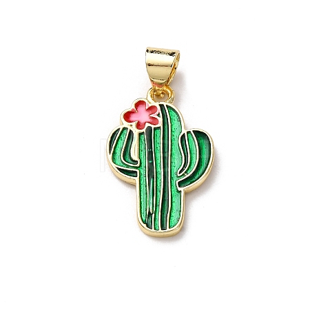 Brass Enamel Pendants FIND-I054-01B-G-1
