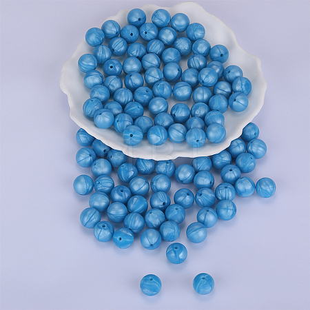 Round Silicone Focal Beads SI-JX0046A-66-1