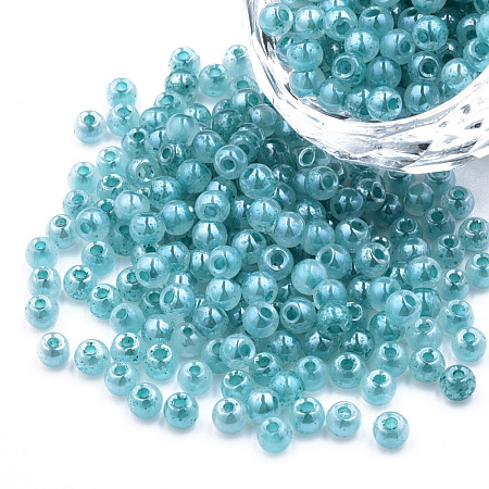 6/0 Imitation Jade Glass Seed Beads SEED-N004-006-20-1
