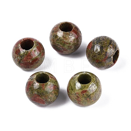 Natural Unakite Beads G-Q608-05E-1