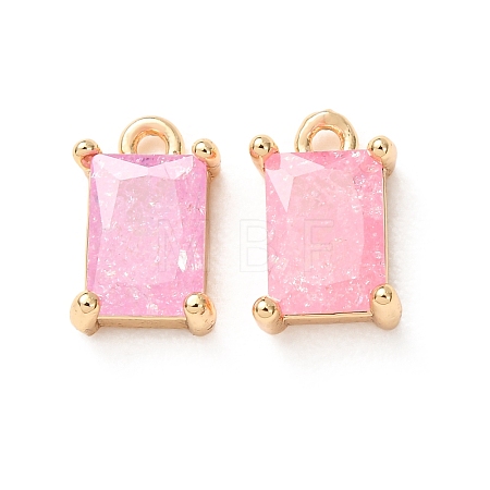 Brass Pave Cubic Zirconia Charms CU-K002-40G-A-1