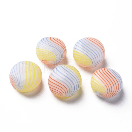 Handmade Blown Glass Globe Beads GLAA-T012-50B-1