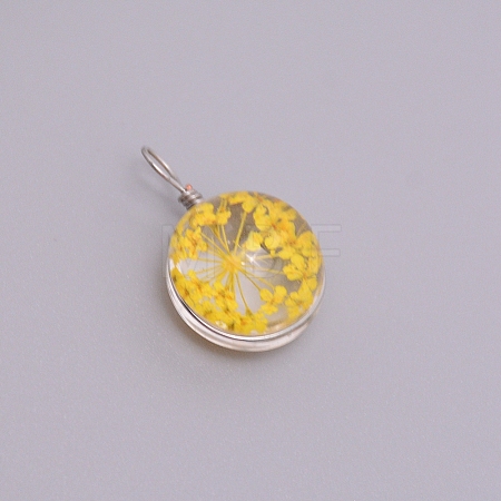 Transparent Glass Pendants GLAA-TAC0003-06E-1