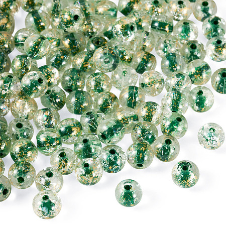100Pcs Crackle Transparent Glass Beads GLAA-TADJ0001-12F-1