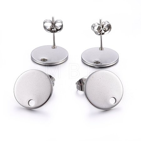 Non-Tarnish 304 Stainless Steel Stud Earring Findings STAS-K184-01-03P-1