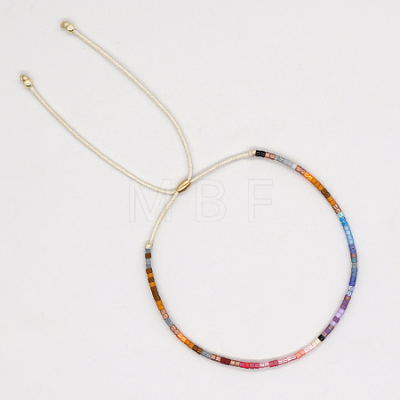 Adjustable Plastic Beaded Slider Bracelets YS6543-7-1