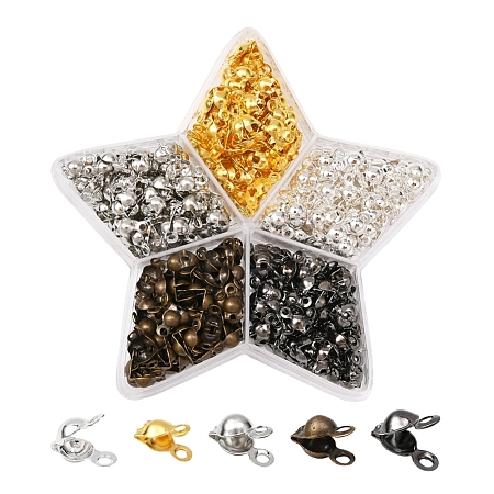 350~400Pcs 5 Colors Iron Bead Tips IFIN-YW0001-33-1