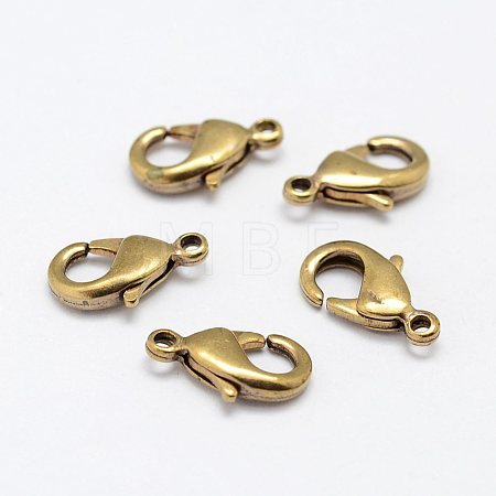 Brass Lobster Claw Clasps KK-P096-07-B-1