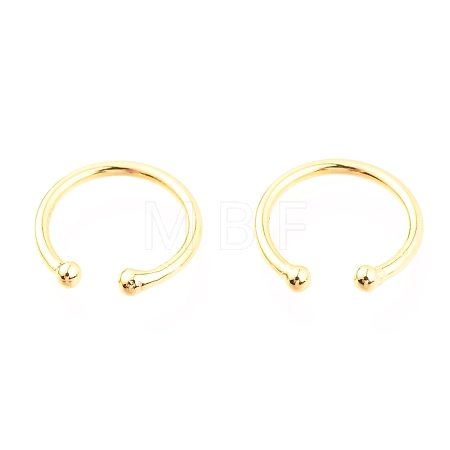 925 Sterling Silver Cuff Earrings EJEW-H124-06G-1