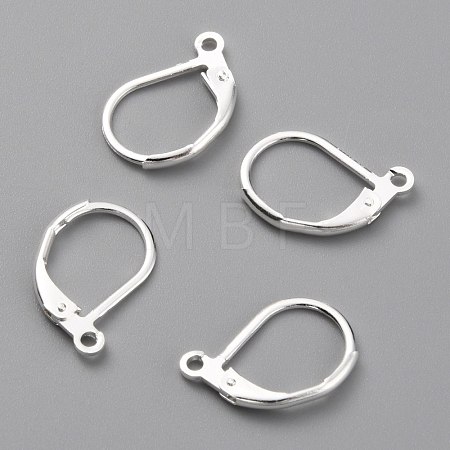 Brass Leverback Earring Findings KK-O131-09S-1