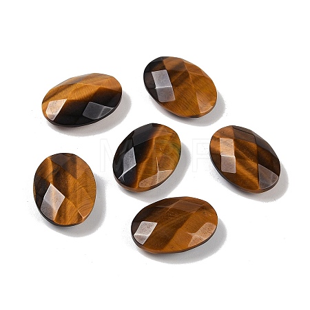 Natural Tiger Eye Cabochons G-O175-15D-01-1