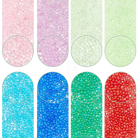80G 8 Colors Transparent Round Caviar Beads FIND-SC0010-62-1
