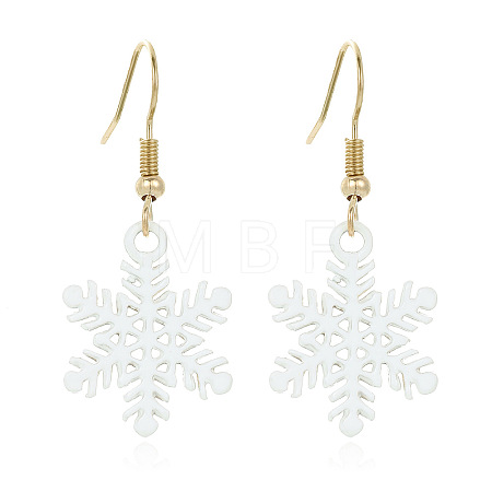 Snowflake Alloy Enamel Dangle Earrings FS-WGD9918-03-1