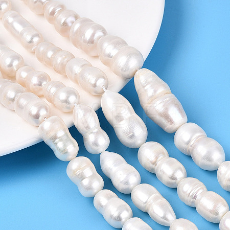 Natural Baroque Keshi Pearl Beads Strands PEAR-S020-O04-1
