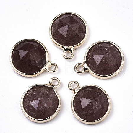 Natural Strawberry Quartz Charms G-N326-49C-1