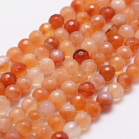 Natural Red Agate Beads Strands X-G-D840-34-4mm-1