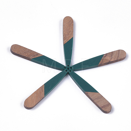 Resin & Walnut Wood Pendants RESI-S358-40I-1