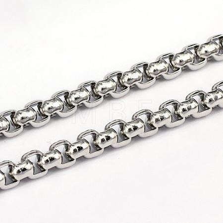 Tarnish Resistant 304 Stainless Steel Box Chains CHS-L001-29-5.5mm-1