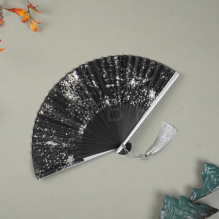 Chinese Style Folding Fan with Tassel PW-WGAEEA4-01-1