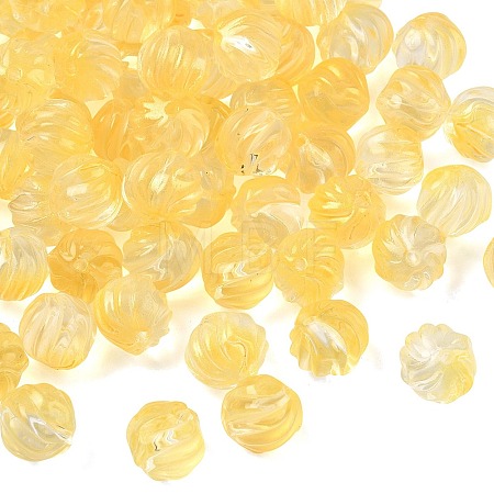 Two-tone Transparent Glass Beads GLAA-H041-02C-1