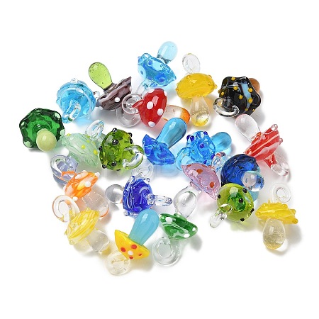Handmade Lampwork Pendants LAMP-M021-01V-1
