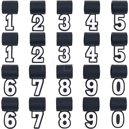 20Pcs 10 Styles Silicone Pendants SIL-SC0002-94-1