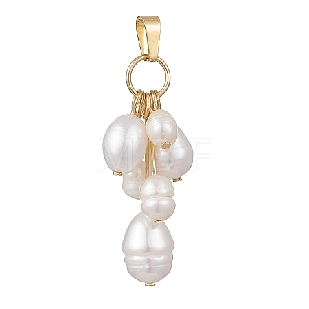 Natural Cultured Freshwater Pearl Pendants PALLOY-JF05150-1