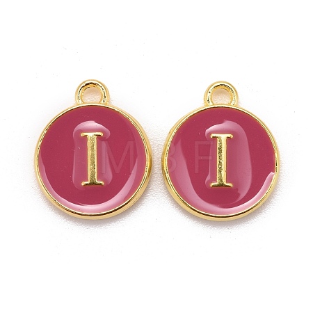 Golden Plated Alloy Enamel Charms ENAM-S118-08I-1