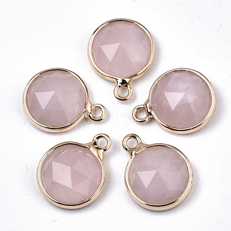 Natural Rose Quartz Charms G-N326-49F-1