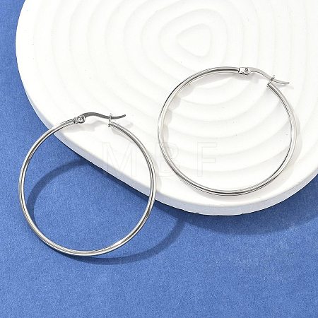 Tarnish Resistant 304 Stainless Steel Big Hoop Earrings X-EJEW-F105-06P-1