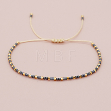 Glass Seed Beads Braided Bead Bracelets MT5795-8-1