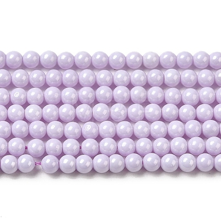 Cubic Zirconia Imitation Pearl Bead Strands ZIRC-P109-03A-03-1