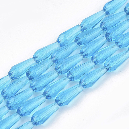 Transparent Glass Beads Strands X-GLAA-T009-004B-1