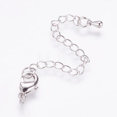Long-Lasting Plated Brass Chain Extender KK-F711-09P-1