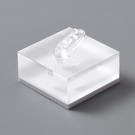 Square Acrylic Finger Ring Display Stands RDIS-WH0001-22-1